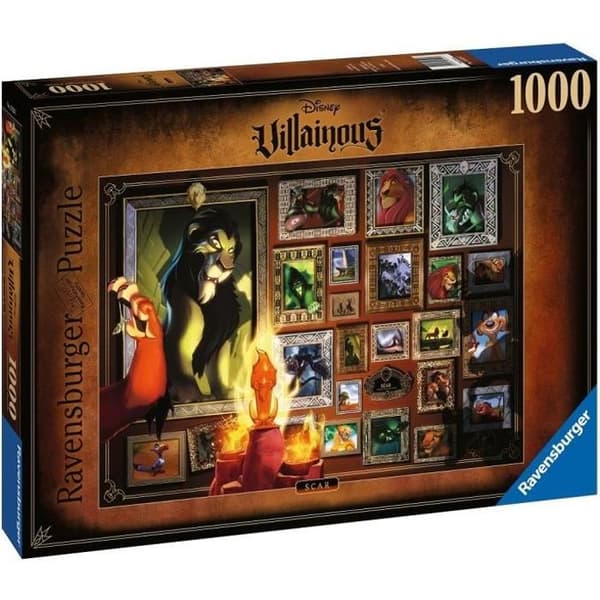 Scar 1000 bitars pussel - Disney Villainous Collection - Ravensburger - Tecknade serier och serier - Vuxen