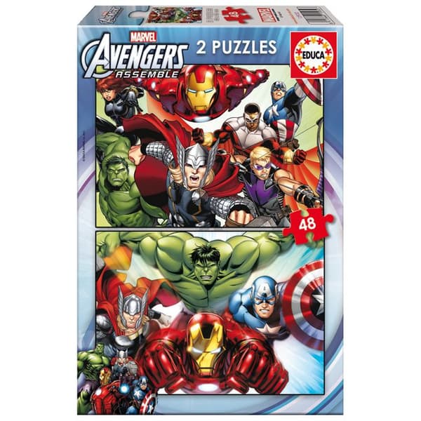 Pussel 2 x 48 bitar: Avengers