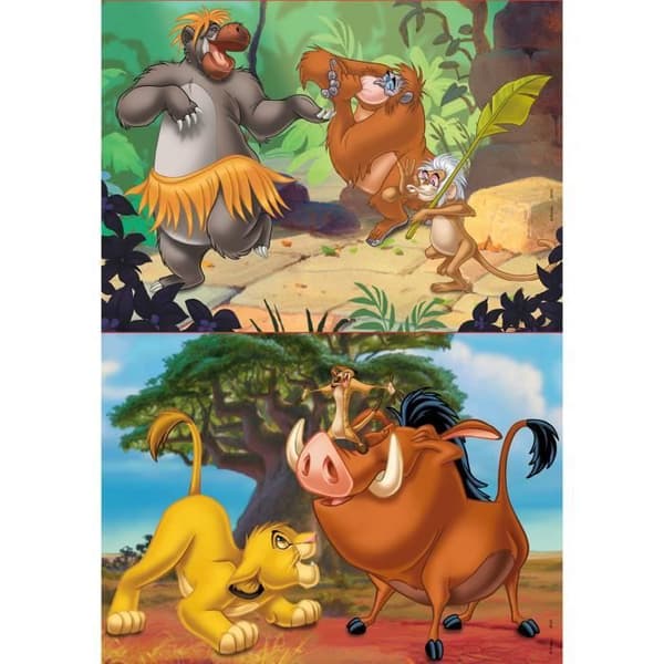 Disney Animals Puzzle - EDUCA - 2x20 bitar - För barn från 3 år och uppåt