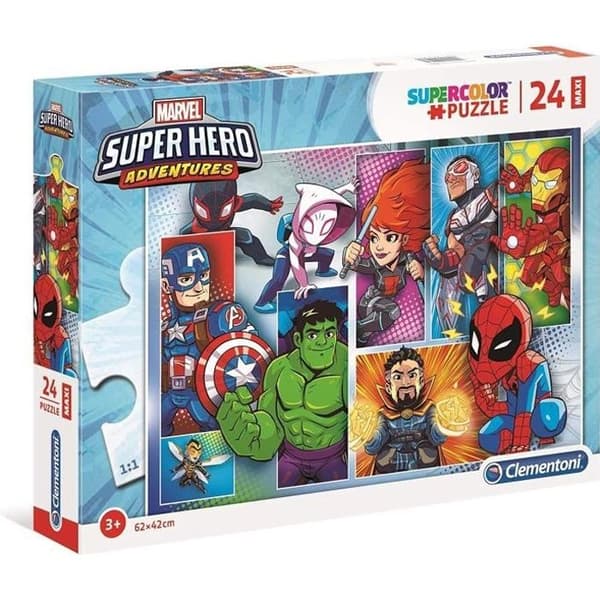 Marvel Super Hero Avengers Pussel - Clementoni - 24 bitar - Flerfärgad