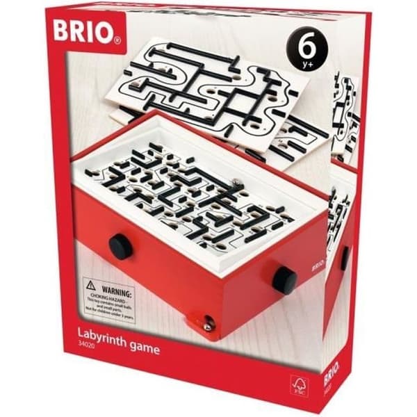 BRIO Trälabyrintspel - 2 Spelbrädor - Barn från 6 år