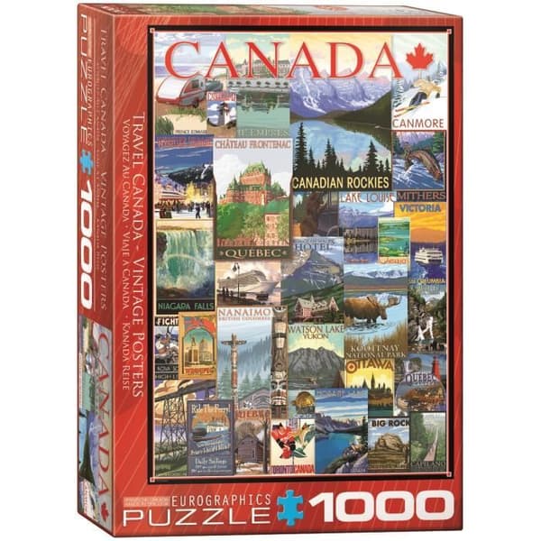 Eurographics Puzzle 1000 Pc - Travel Canada Vintage Ads