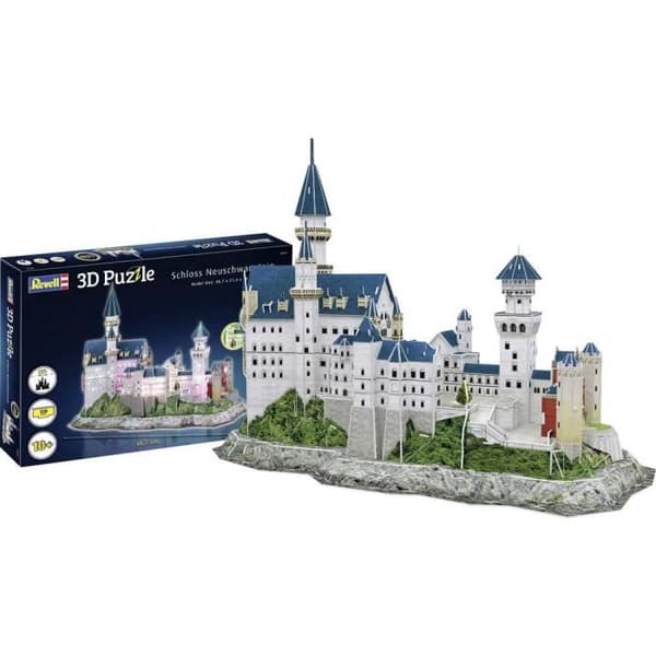 Neuschwanstein LED Edition 3D Pussel - Ravensburger - Färgskiftande LED - 3D Pussel