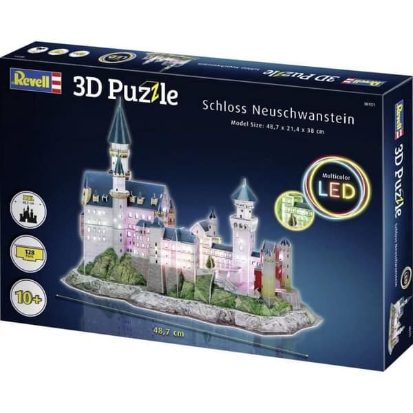 Neuschwanstein LED Edition 3D Pussel - Ravensburger - Färgskiftande LED - 3D Pussel