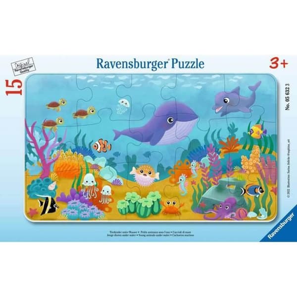 15-bitars rampussel - Ravensburger - Små djur under vatten - Barn - Mindre än 100 bitar - 3 år