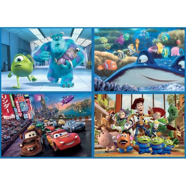EDUCA - Disney Pixar - 4 i 1 multipussel: Nemo - Monsters - Bilar - Toy Story