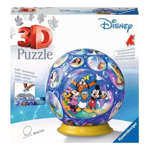 Disney 3D-pussel - Ravensburger - Karaktärer - 72 bitar