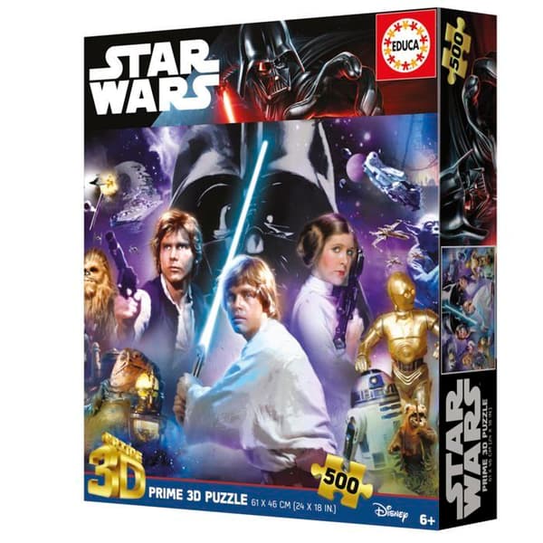 Puzzle Educa - 20052 - 500 Star Wars Classic 3D Lenticular Pussel, Varié