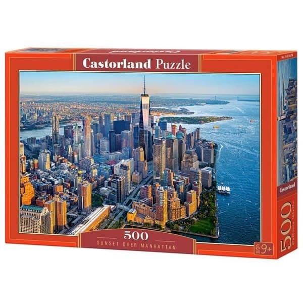 Pussel 500 bitar - Castorland - Solnedgång över Manhattan - Landskap och natur - Vuxen - Enfärgad