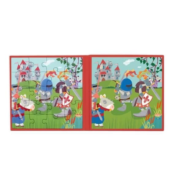 Magnetisk pusselbok SCRATCH To Go - Riddare