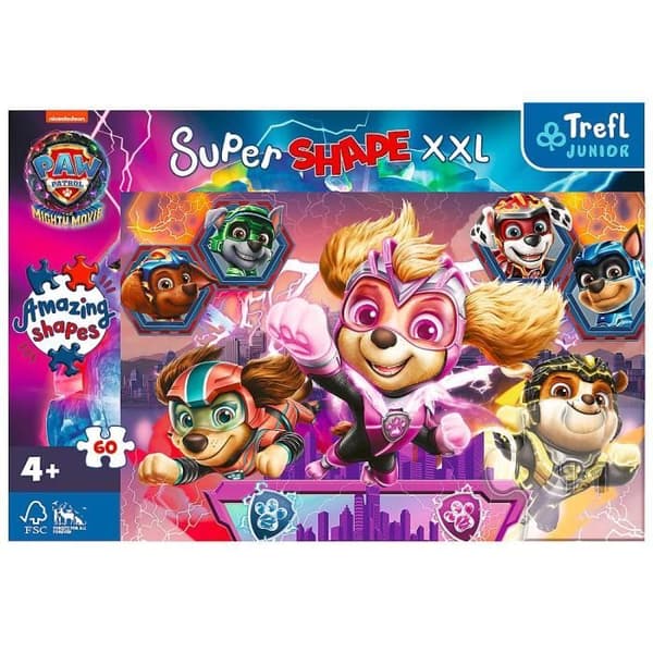 Pussel TREFL - Paw Patrol - 60 bitar - Glada valpar - Galna former