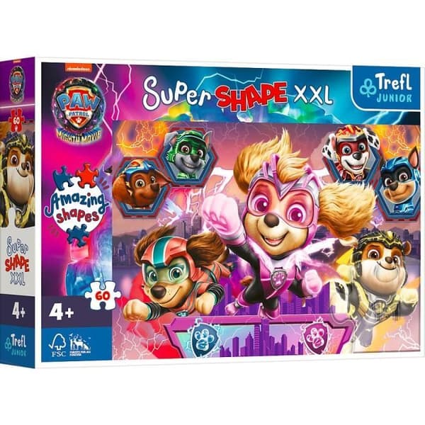 Pussel TREFL - Paw Patrol - 60 bitar - Glada valpar - Galna former
