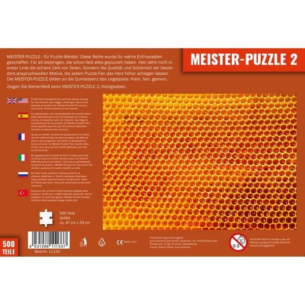 Puls Entertainment MEISTER-PUZZLE 2: Honungsstruktur - 500 bitar