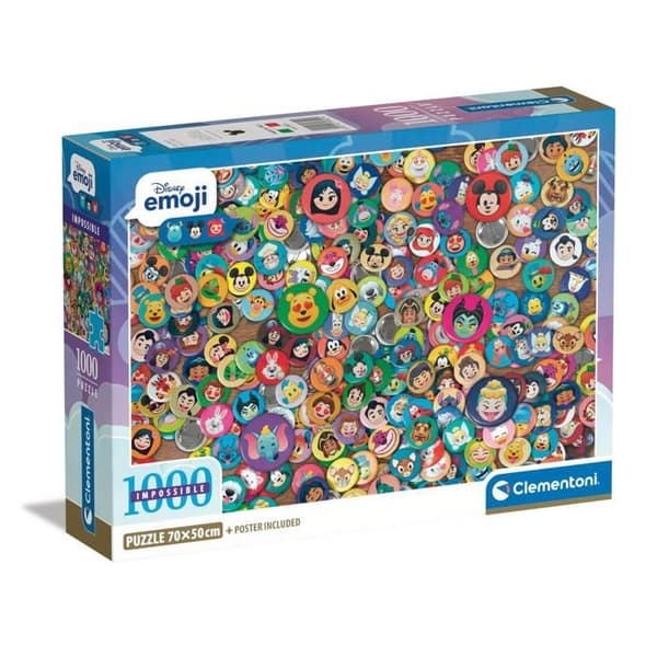Pussel 1000 bitar Compact: Omöjlig Disney Emoji