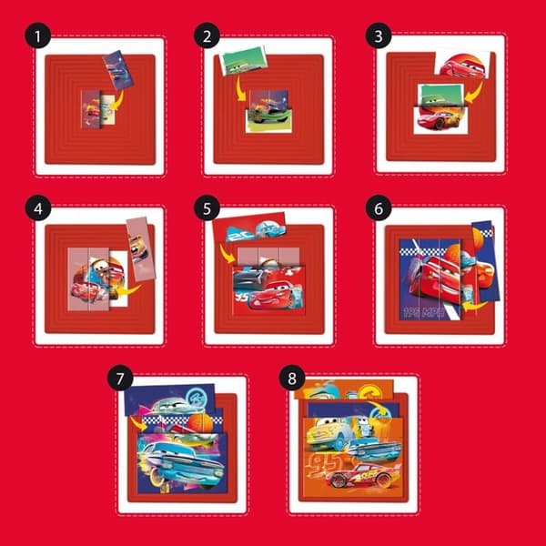 Liscianigiochi-pussel - 97784 - Progressivt pussel 9 bilar, flerfärgad