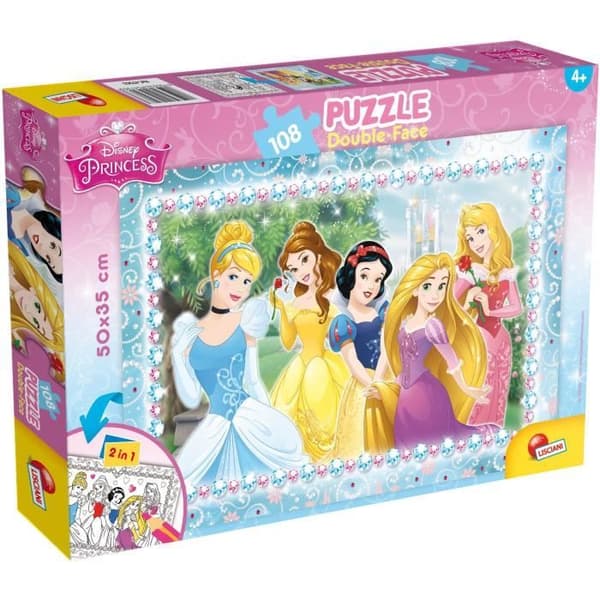 LISCIANI GIOCHI Dubbelsidigt pussel Plus 108 Princess