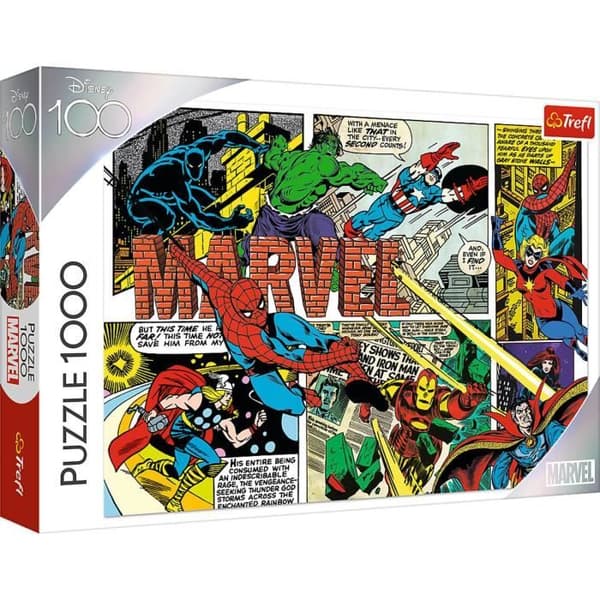 1000 bitars pussel - TREFL - Disney 100: The Avengers Undefeated - Vit - 1000 bitar - Från 12 år