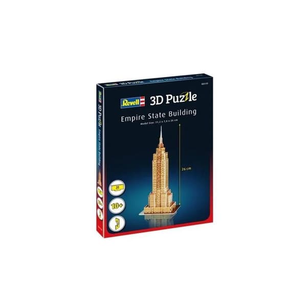3D Empire State Building Pussel - Revell - 24 bitar - För barn och vuxna
