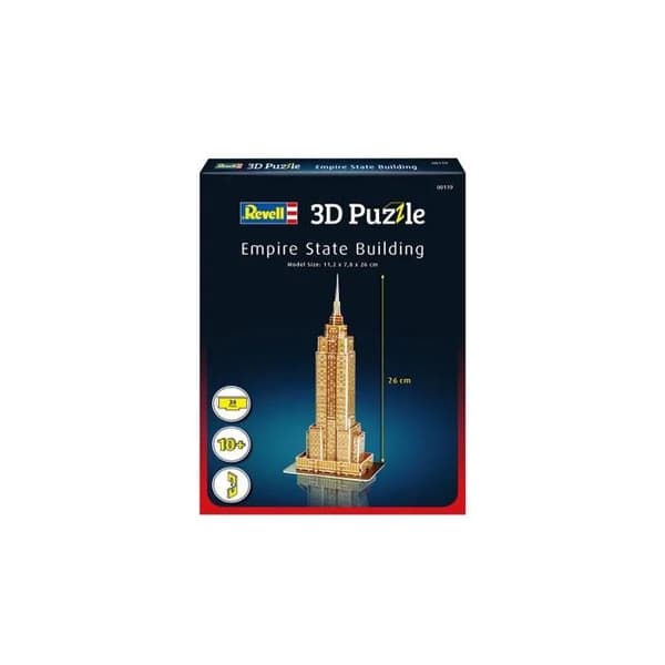 3D Empire State Building Pussel - Revell - 24 bitar - För barn och vuxna