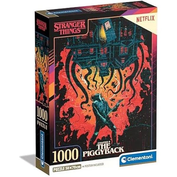 Pussel - CLEMENTONI - Stranger Things - 1000 Bit - För Vuxna - Tillverkad i Italien
