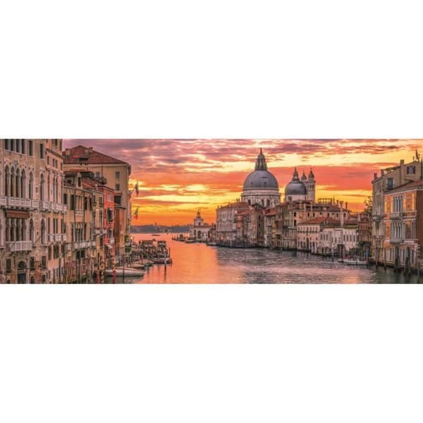 Clementoni - 1000p Pannorama Venedig - 98 x 33 cm - Med affisch