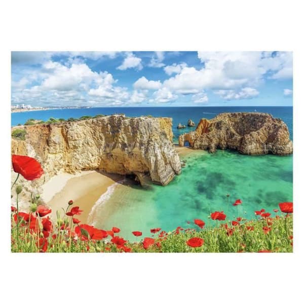 Ravensburger pussel som föreställer vallmor i Portugal, Algarve, 1000st.