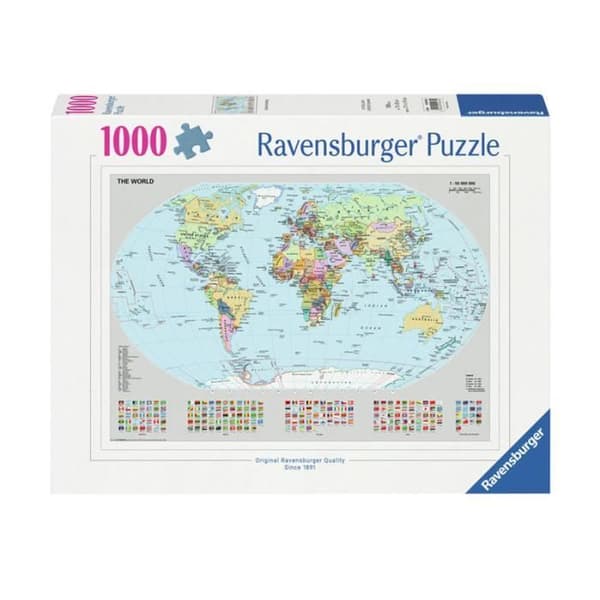 Ravensburger pussel politisk världskarta, 1000st.