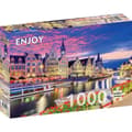 Miniatyrbild 3 av 3: Pussel med 1000 bitar: Gent i skymningen, Belgien