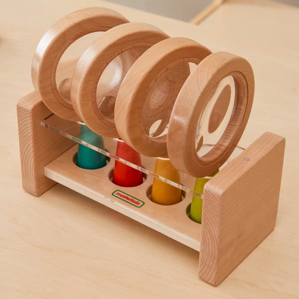 Set med Förstoringsglas i Trä och Förvaringslåda