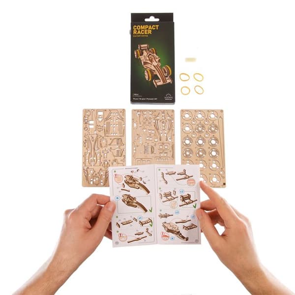 Kompakt Racer - Ugears - 3D pussel i trä