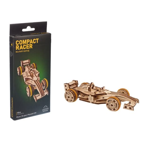 Kompakt Racer - Ugears - 3D pussel i trä