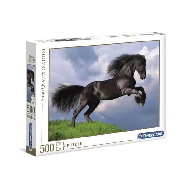 Pussel - Clementoni - Fresian svart häst - 500 bitar - Djur - Barn
