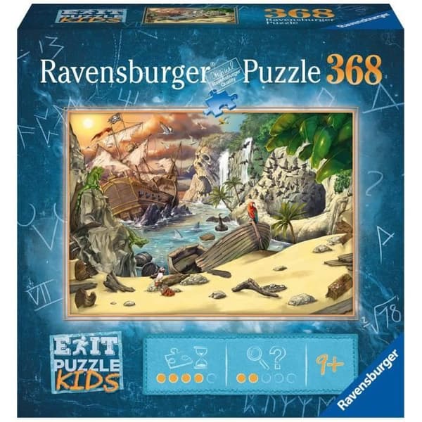 Pussel EXIT Barn - RAVENSBURGER - Piratäventyret - 100 bitar - Multicolor - Från 3 år