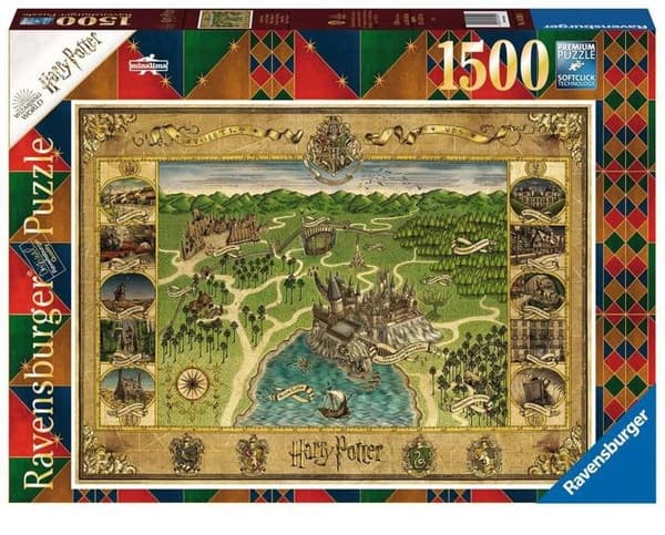 Harry Potter 1500 bitars pussel - Hogwarts karta - Ravensburger