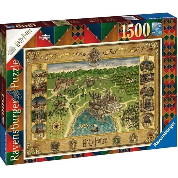 Harry Potter 1500 bitars pussel - Hogwarts karta - Ravensburger