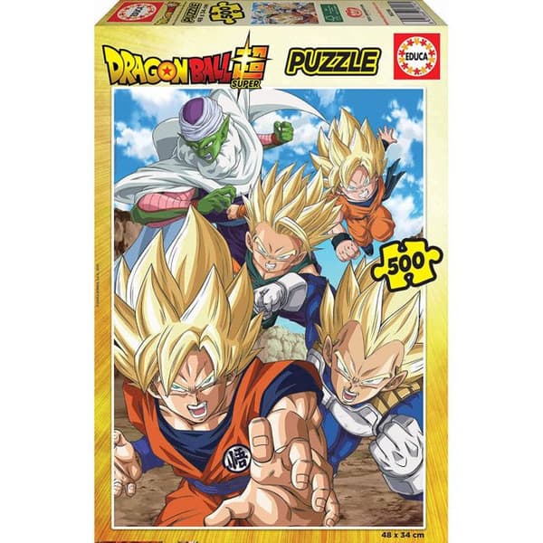 500 bitars Dragon Ball-pussel - EDUCA - Tecknad film och serietema - Storlek 34 x 48 cm