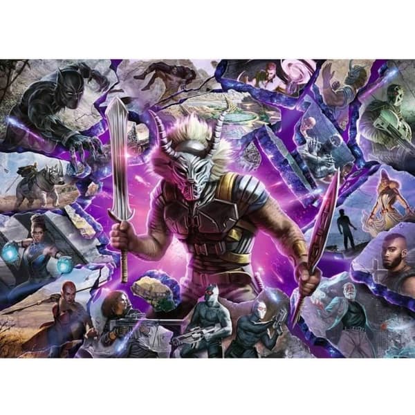 Pussel 1000 bitar: Marvel Villainous Collection: Killmonger Unik färg