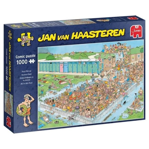 Pussel 1000 bitar: Jan Van Haasteren - Trafikstockningar vid poolen Enfärgad