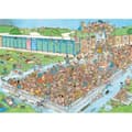 Miniatyrbild 1 av 3: Pussel 1000 bitar: Jan Van Haasteren - Trafikstockningar vid poolen Enfärgad