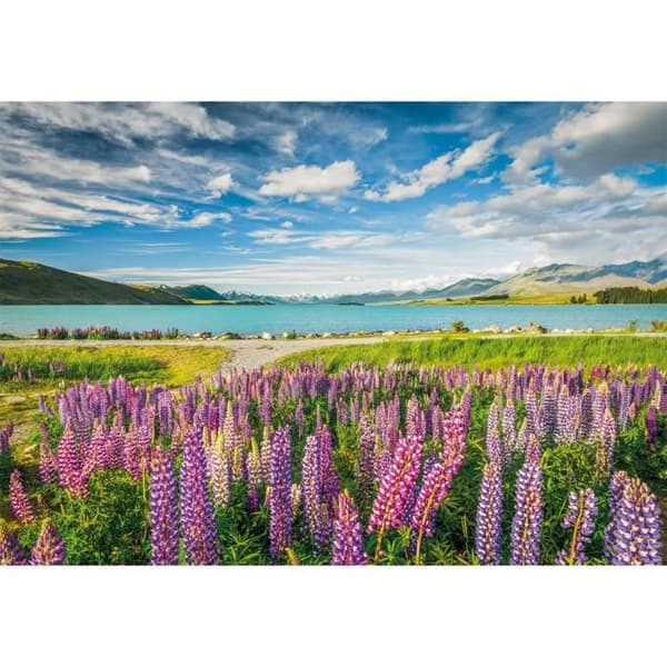 Pussel Compact 1500 bitar: Lupin vid sjön Tekapo