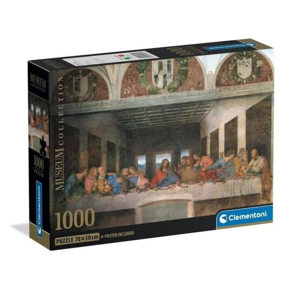 Pussel Compact 1000 bitar: De Vinci - Nattvarden
