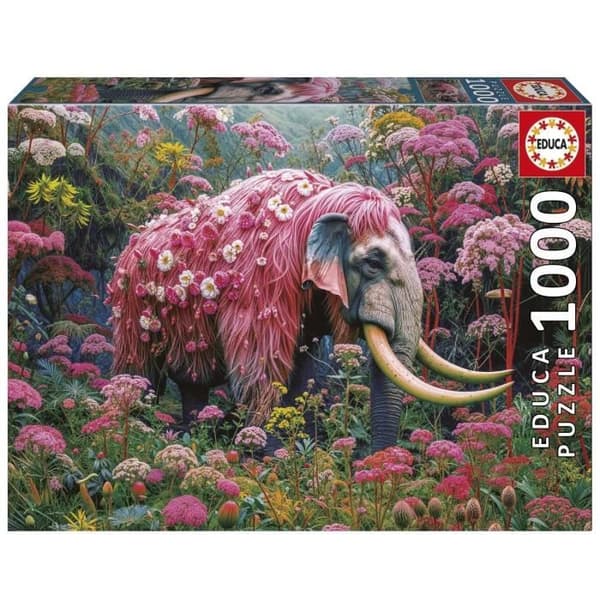 Pussel 1000 bitar: BLOMSTRANDE ELEFANT