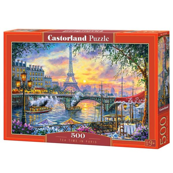 Castorland Tea Time in Paris, pussel, stad, barn och vuxna, pojke-tjej, 9 år, 470 mm
