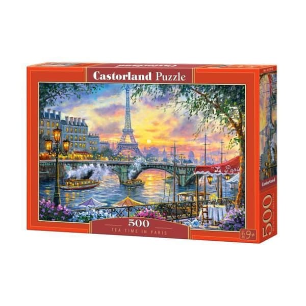 Castorland Tea Time in Paris, pussel, stad, barn och vuxna, pojke-tjej, 9 år, 470 mm