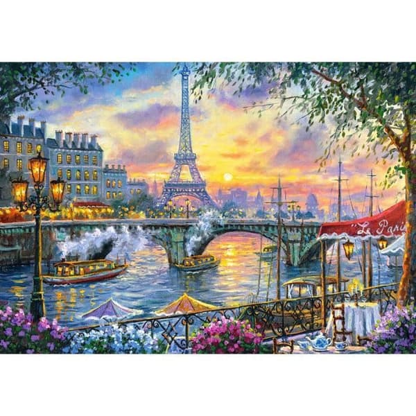 Castorland Tea Time in Paris, pussel, stad, barn och vuxna, pojke-tjej, 9 år, 470 mm