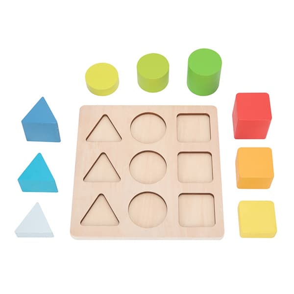TOOKY TOY Pedagogiskt Pussel Geometriska Former