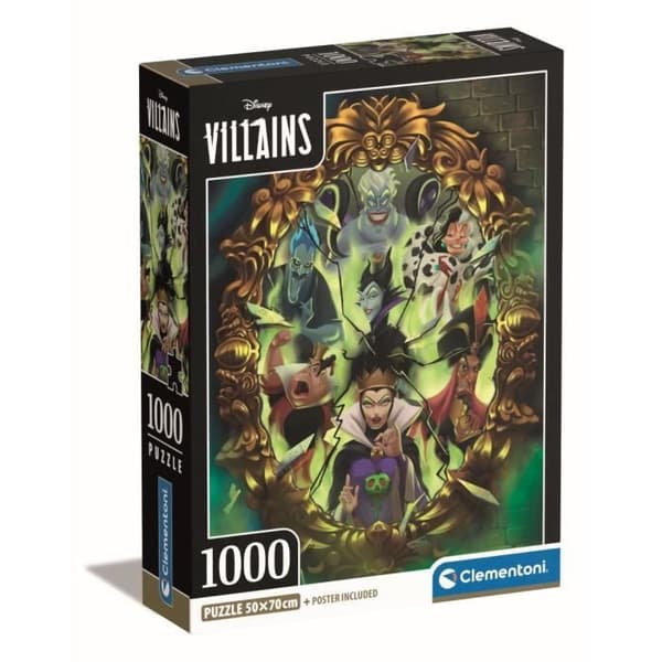 Clementoni - 1000p Villains - 70 x 50 cm - Med affisch