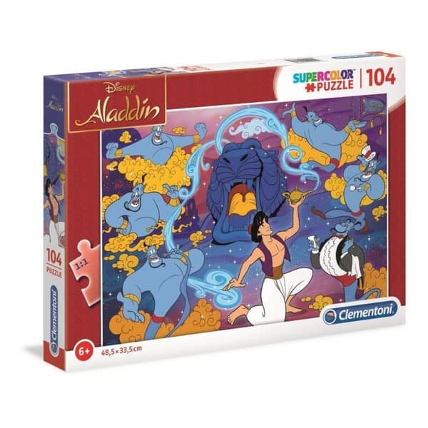 Aladdin CLEMENTONI Pussel - 104 bitar - 48 x 33 cm - För barn från 6 år och uppåt