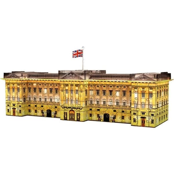 Upplyst Buckingham Palace 3D-pussel - Ravensburger - Monument 216 bitar - utan lim - med färg LEDS - Från 8 år gammal