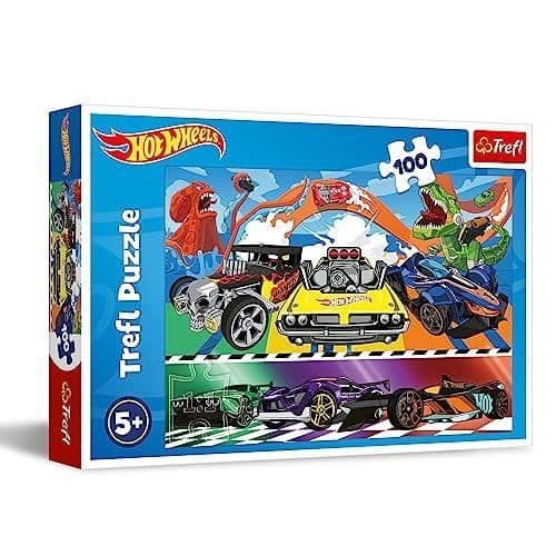 Pussel - TREFL - Hot Wheels - 100 bitar - Multicolor - Från 3 år